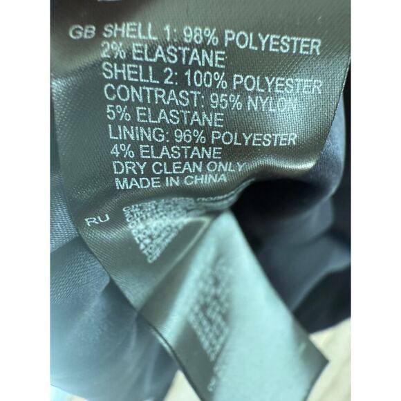 REISS gorgeous navy mixed media cocktail body-con mesh satin dress NWOT - Picture 7 of 9